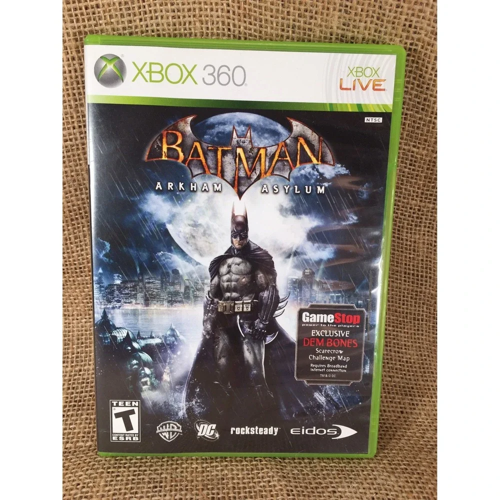 Batman Arkham Asylum Xbox 360 Game Complete CIB Tested Working Eidos Rocksteady